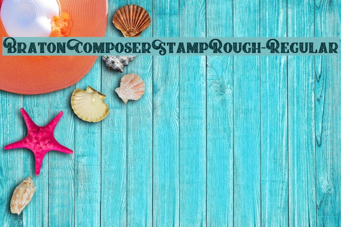 BratonComposerStampRough-Regular Example 1