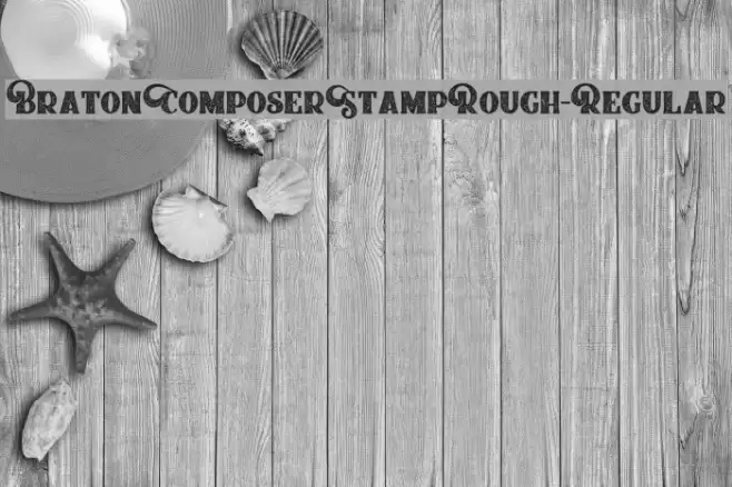 BratonComposerStampRough-Regular Font examples