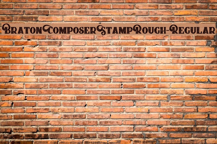 BratonComposerStampRough-Regular Example 2