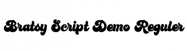 Bratsy Script Demo Reguler  les polices de caractères gratuit tlcharger