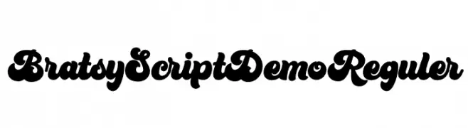 Bratsy Script Demo Reguler  les polices de caractères gratuit tlcharger