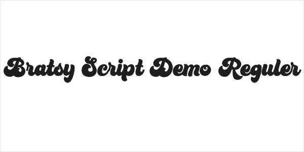 Bratsy Script Demo Reguler Logo