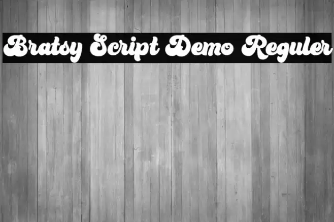 Bratsy Script Demo Reguler Font examples
