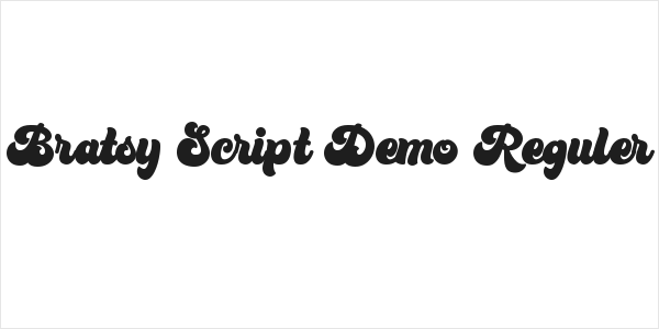 Bratsy Script Demo Reguler Logo