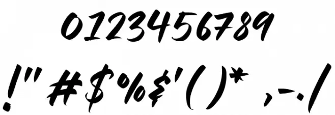 Bratt Graner Font OTHER CHARS