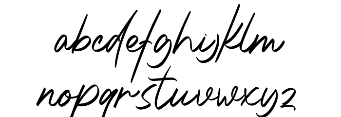 Brattalia Font LOWERCASE