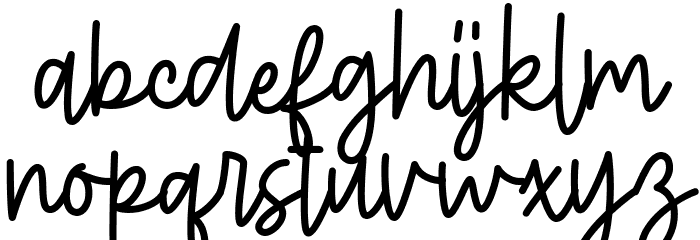 Bratterly Font LOWERCASE