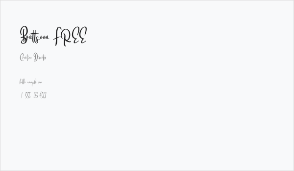 Brattsoon FREE Business Card