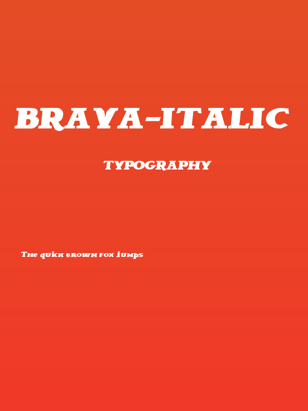 Brava-Italic Poster