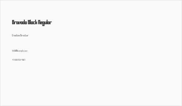 Bravado Block Regular Business Card