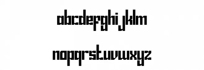 Bravado Block Regular Font LOWERCASE