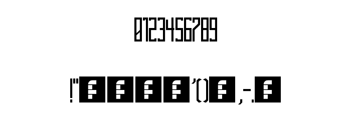 Bravado Block Thin Regular Font OTHER CHARS