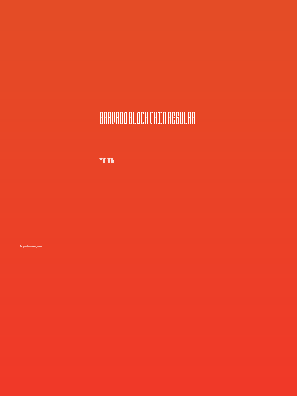 Bravado Block Thin Regular Poster