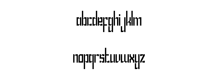 Bravado Block Thin Regular Font LOWERCASE