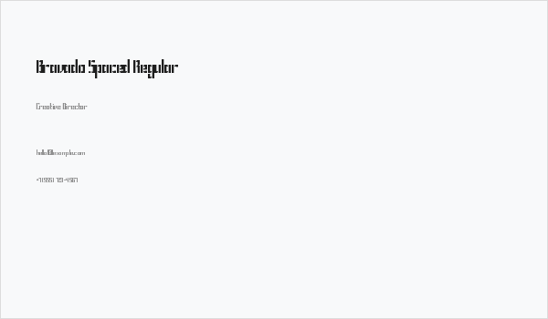 Bravado Spaced Regular Business Card