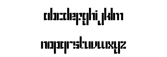 Bravado Spaced Regular Font LOWERCASE
