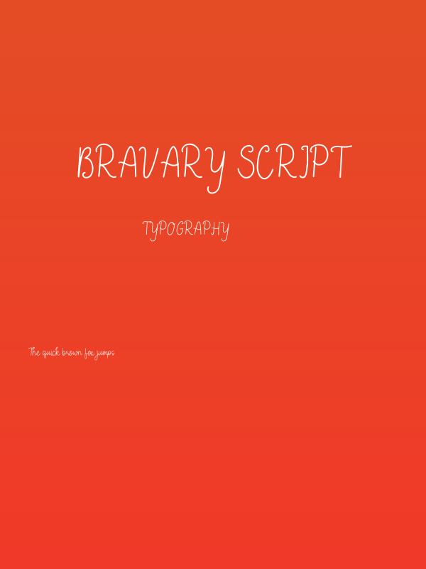 Bravary Script Poster