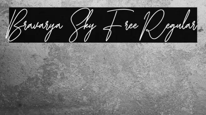 Bravarya Sky Free Regular Font examples