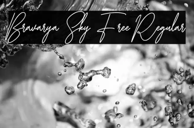 Bravarya Sky Free Regular Font examples