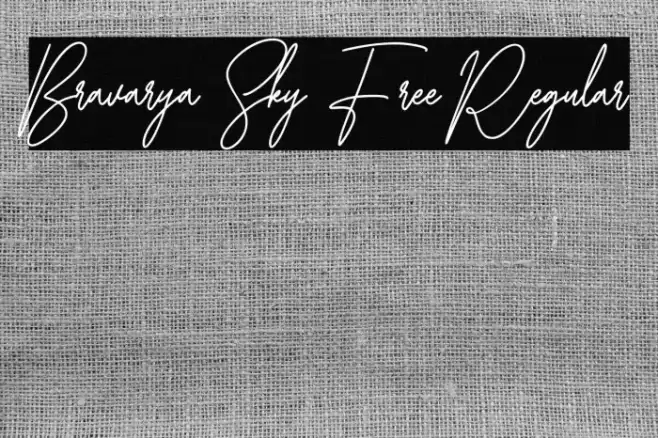 Bravarya Sky Free Regular Font examples