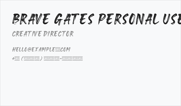Brave Gates Personal use Business Card