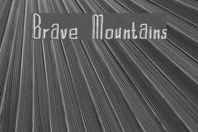 Brave Mountains Font examples