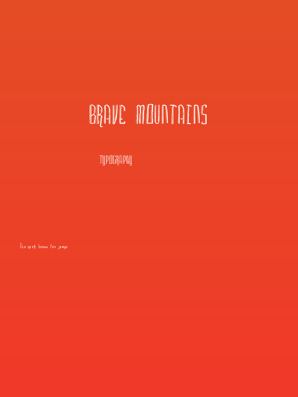 Brave Mountains Poster