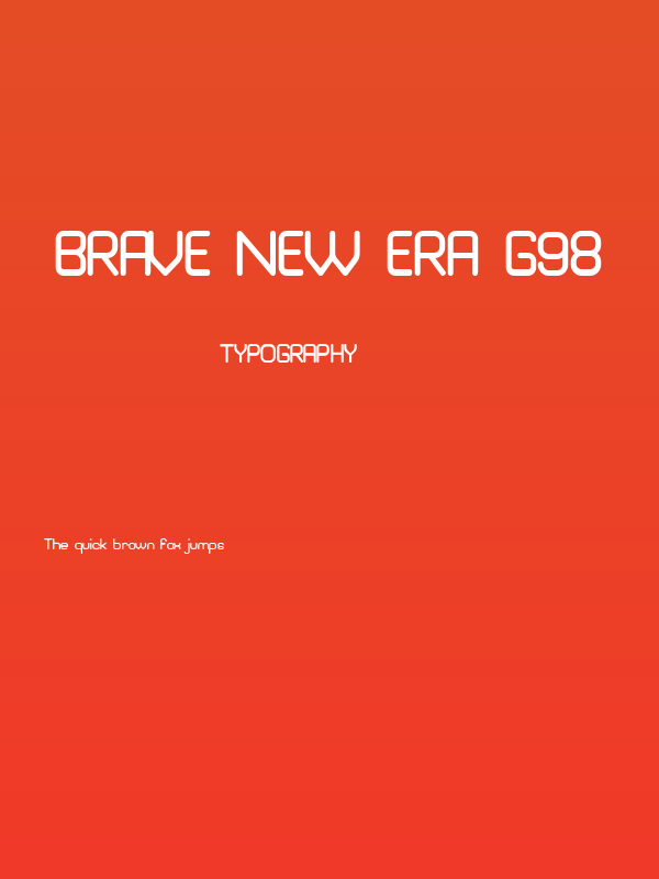 Brave New Era G98 Poster