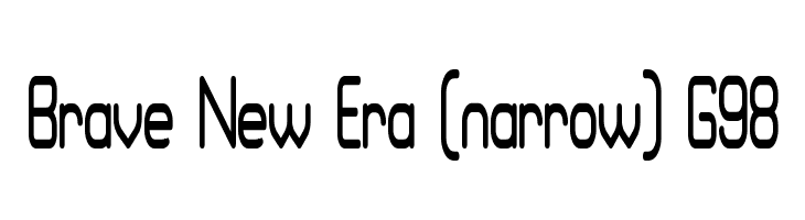 Brave New Era [narrow] G98  Free Fonts Download