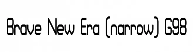 Brave New Era [narrow] G98  font caratteri gratis