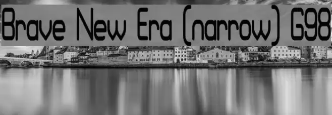Brave New Era [narrow] G98 Font examples