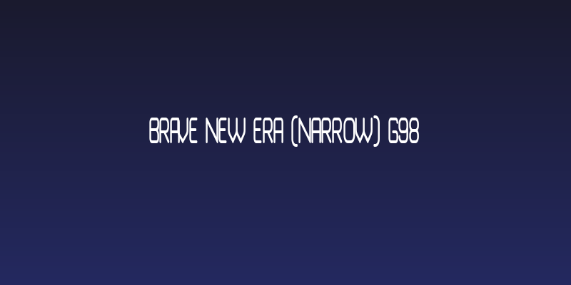 Brave New Era [narrow] G98 Social Header