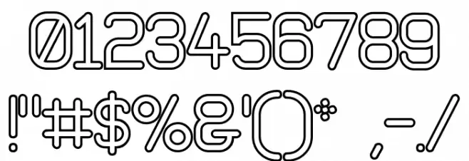 Brave New Era [outline] G98 Font OTHER CHARS