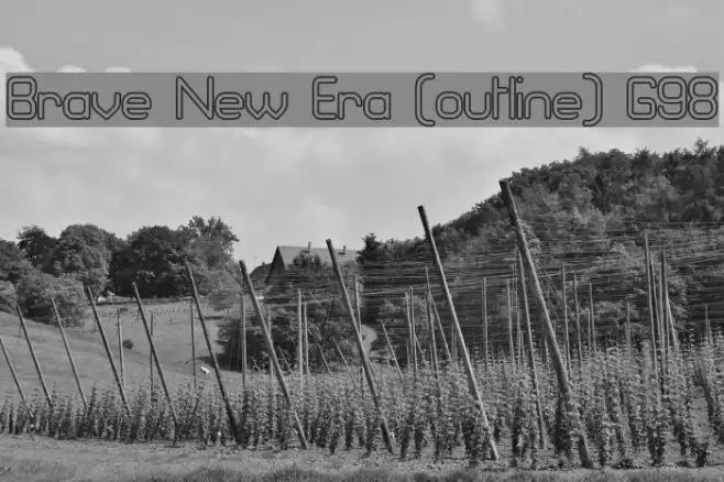 Brave New Era [outline] G98 Font examples