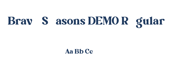 Brave Seasons DEMO Regular Font Preview