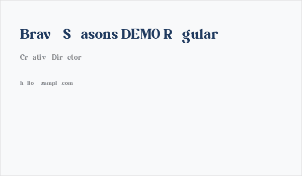 Brave Seasons DEMO Regular Business Card