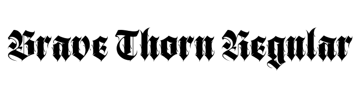 Brave Thorn Regular  フリーフォントのダウンロード
