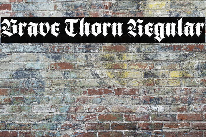 Brave Thorn Regular फ़ॉन्ट examples