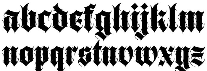 Brave Thorn Regular फ़ॉन्ट लोअरकेस