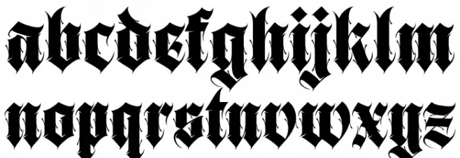 Brave Thorn Regular フォント 小文字