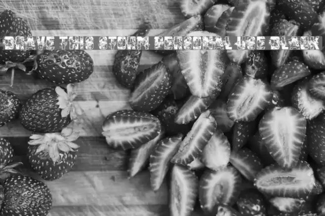 Brave this Storm Personal USE Black Font examples