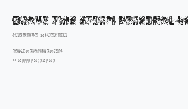 Brave this Storm Personal USE Black Business Card