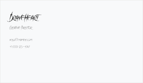 BraveHeart Business Card