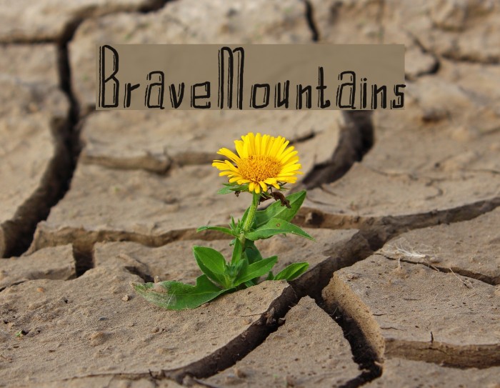 BraveMountains Font examples