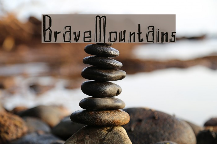 BraveMountains Font examples