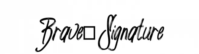 Brave_Signature  नि: शुल्क फ़ॉन्ट्स डाउनलोड
