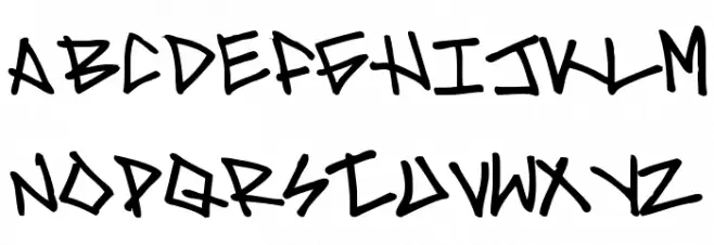 Brave Schriftart Kleinbuchstaben