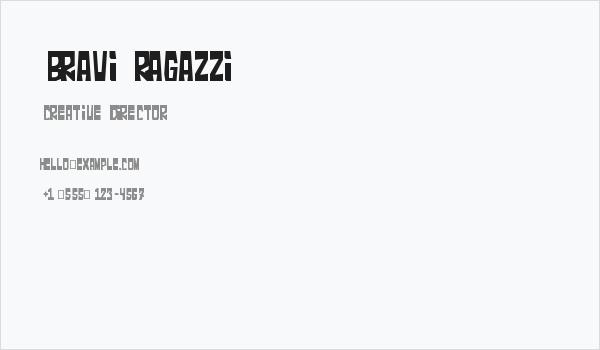 Bravi Ragazzi Business Card