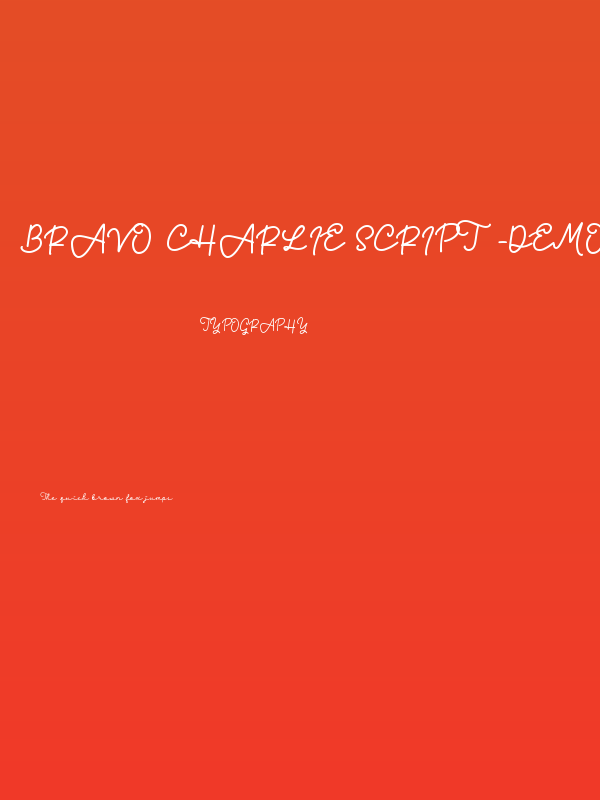 Bravo Charlie Script -Demo- Poster