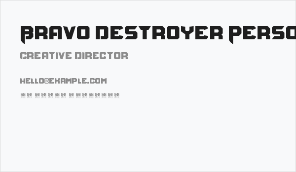 Bravo Destroyer Personal USE regular Business Card